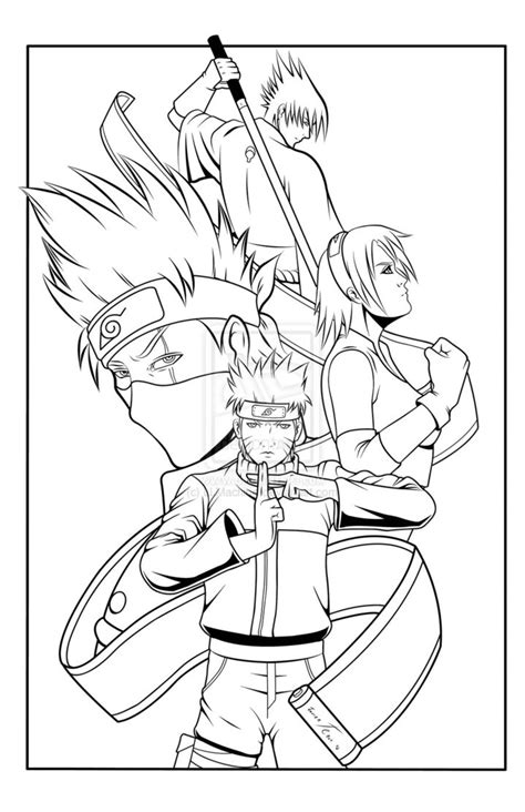 Caricaturas para pintar de Naruto - Imagui