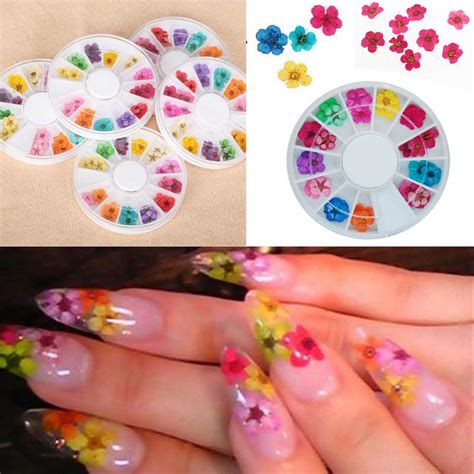 Because everybody loves flowers these gorgeous nail art designs are perennial. 36Pcs Real Nail Dried Flowers Nail Art Decoration DIY Tips ...