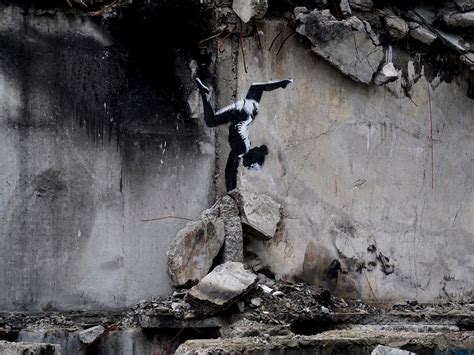 Banksy Created A New Mural In Ukraine Depicting A Gymnast On A Building