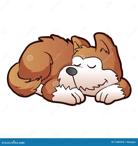 Cute Puppy Cartoon Sleeping Stock Vector Illustration Of Puppy