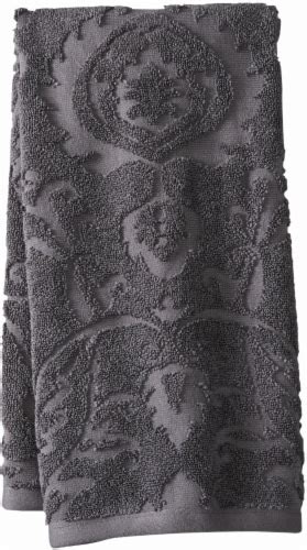 Modavari Home Fashions Jacquard Hand Towel Gray Pinstripe Hand Towel