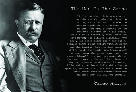 Theodore Roosevelt Man In The Arena Quote Meaning Man In The Arena