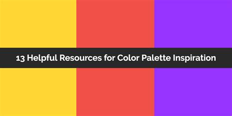 Only a sample and the palette's name are given here. 13 Helpful Resources for Color Palette Inspiration