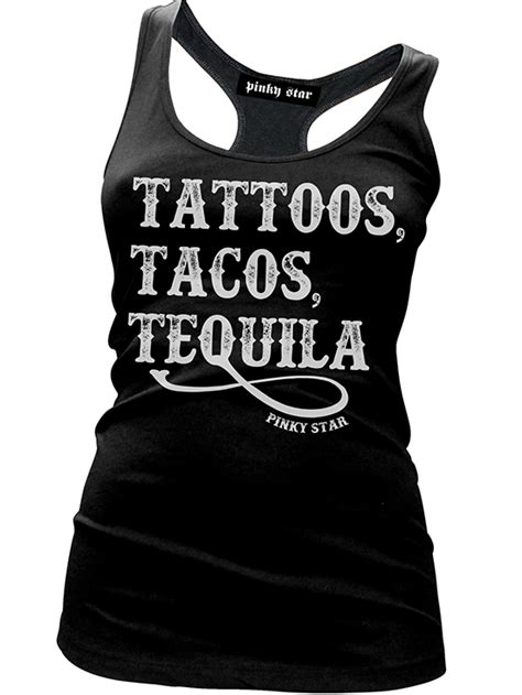Womens Tattoos Tacos And Tequila Tank Tank Tops Women Clothes