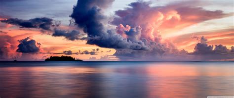 Sunset Clouds Guam Ultra Hd Desktop Background Wallpaper