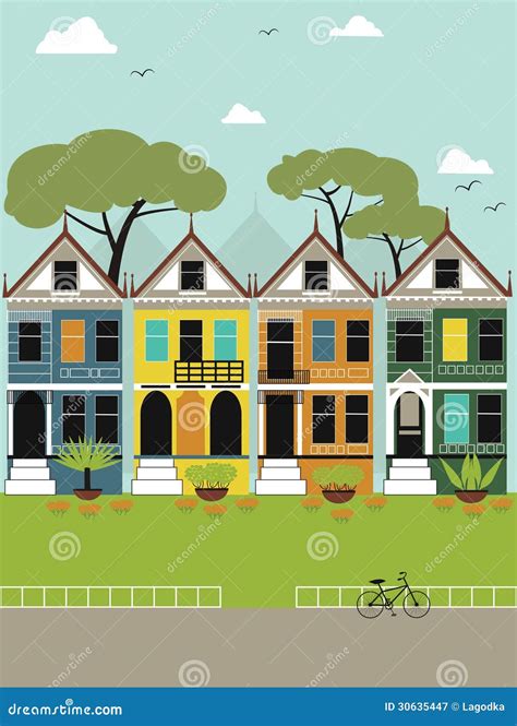 Little Town Stock Vector Illustration Of Icon District 30635447
