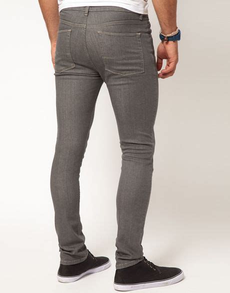 Asos Super Skinny Jeans In Gray For Men Grey Lyst
