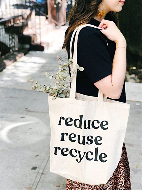 Reduce Reuse Recycle Canvas Tote Bag | Reduce reuse recycle, Reuse recycle, Reduce reuse