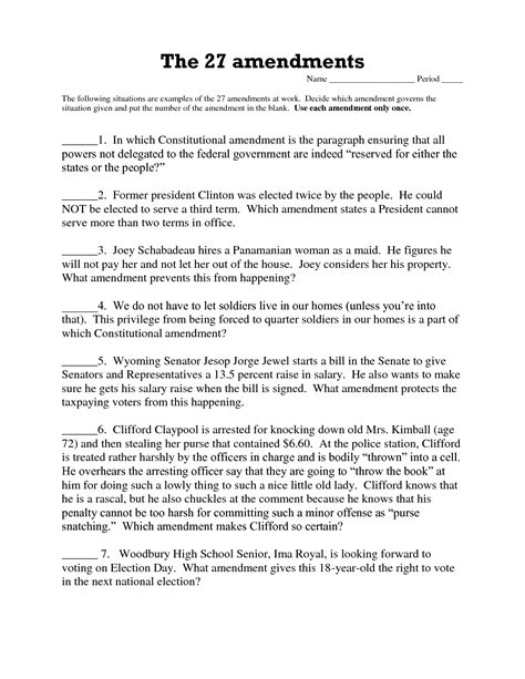 Https://tommynaija.com/worksheet/27 Amendments Worksheet Pdf
