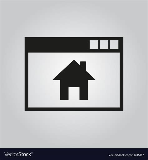 Homepage Icon Design Home Symbol Web Royalty Free Vector