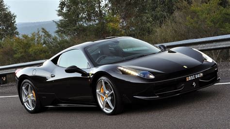 Ferrari Italia 458 In Black On Hd Wallpapers From Hotszots