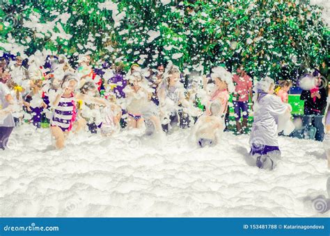 Children Foam Party Editorial Stock Photo Image Of Freedom 153481788