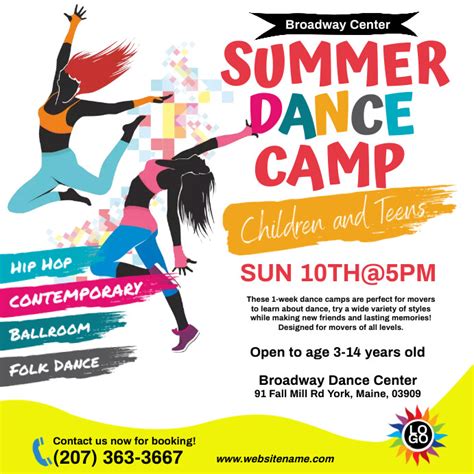 Copy Of Summer Dance Camp Instagram Post Postermywall