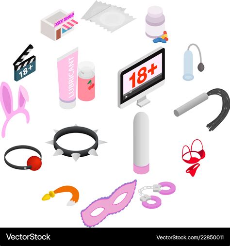 Sex Icons Isometric 3d Style Royalty Free Vector Image