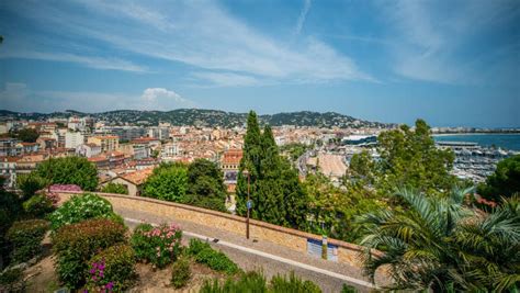 Aerial View Over The City Of Cannes At The French Riviera Stock Photo