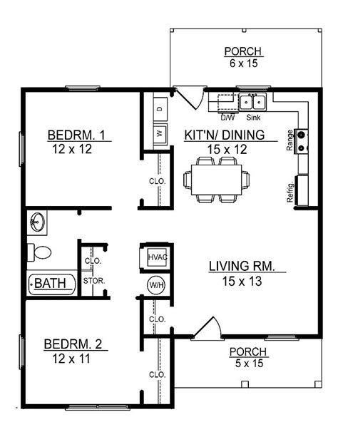 Small house plans with 3 bedroom (see description). Cool Floor Plan Of 2 Bedroom House - New Home Plans Design