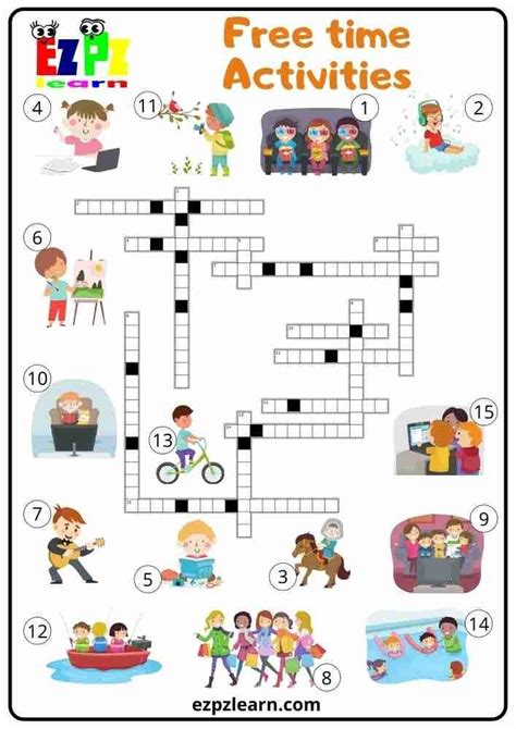 More Fun With Your Teaching With Free Printable Crosswords Game Topic