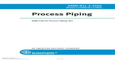 Asme B313 2006 Process Piping Pdf Document