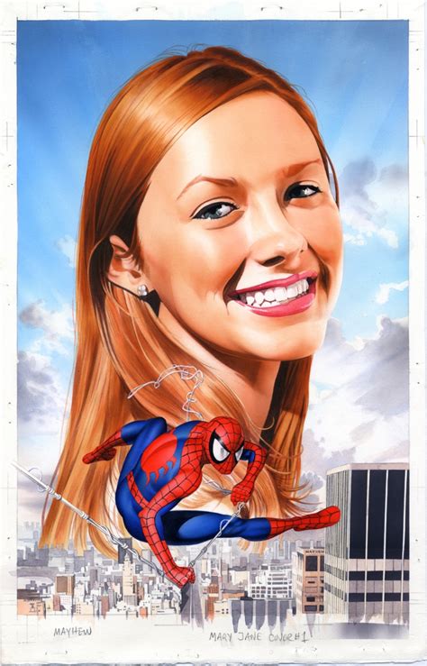 Mike Mayhew Mary Jane 1 Cover Painting In Mike Mayhews Mj Novel