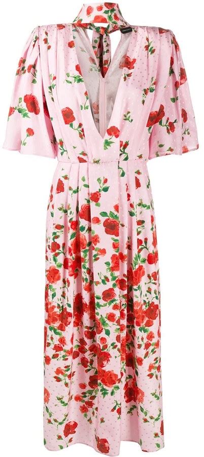 Magda Butrym Rose Polka Dot Print Silk Dress Shopstyle