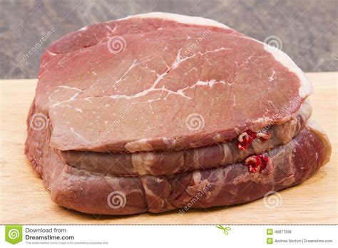 Raw Top Side Of Beef Stock Photo Image Of Nutrition