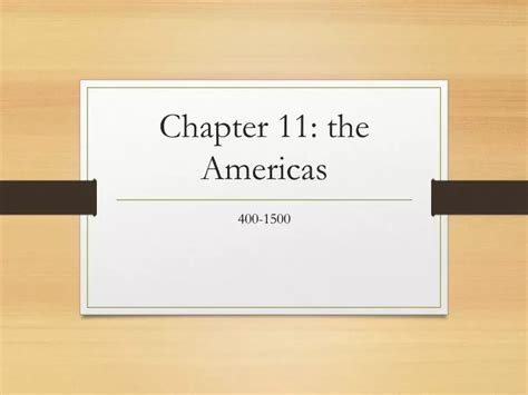 Ppt Chapter 11 The Americas Powerpoint Presentation Free Download