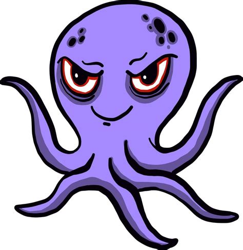 Purple Octopus Illustration Vector On White Background 13560513