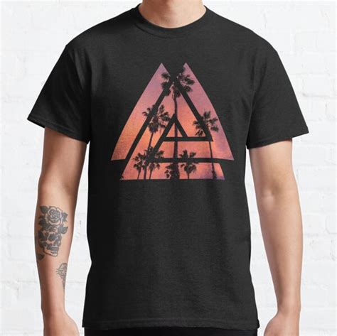 Geometric Sunset Beach T Shirt For Sale By Maryedenoa Redbubble