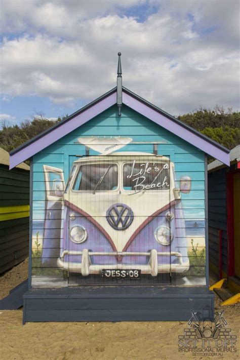 Brighton Beach Hut Mural Set It Off Decor Graffiti Artist Melbourne
