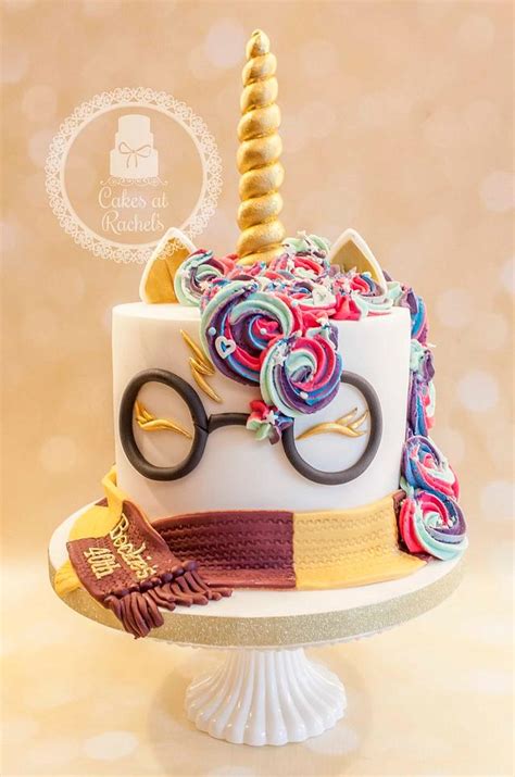 This is a listing for a unicorn theme cake set. Harry Potter Unicorn Cake - cake by Rachel - CakesDecor
