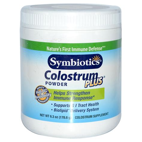 Symbiotics Colostrum Plus Powder 6 3 Oz 180 G