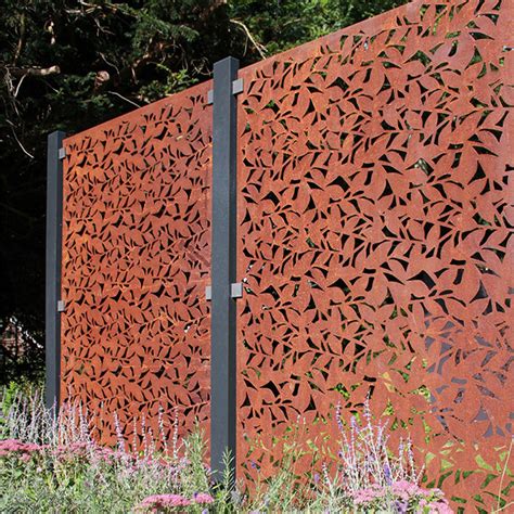 Modern Corten Steel Indoor Home Garden Laser Cut Fence Panels Outdoor