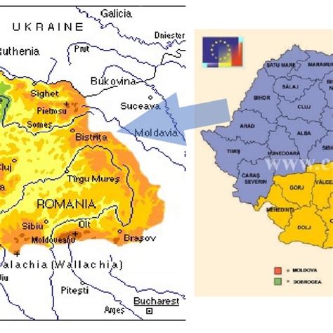 Rural Transylvania Map Territorial Coverage And Geographical