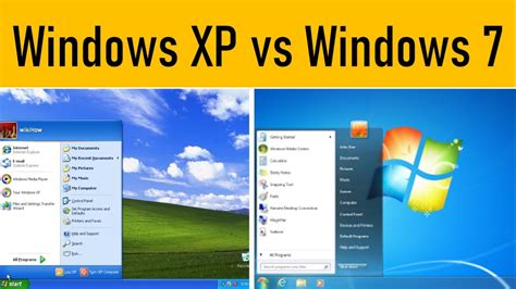 Windows Xp Vs Windows 7 Basic Comparison Youtube