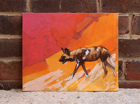 27100 Painted Dog Walking Heather Irvine Wildlife And Nature Art