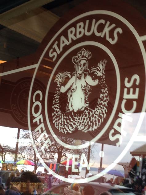The First Starbucks Logo At The First Store Seattle Pike Place Market