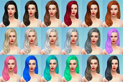 My Sims 4 Blog Default Replacement Hair Using Pooklets V2 Textures By