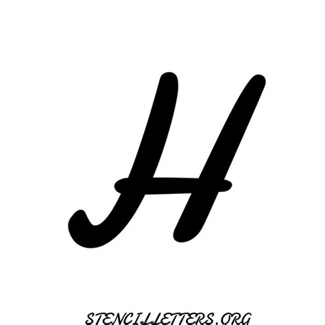 Display Script Cursive Free Printable Letter Stencils With Outline