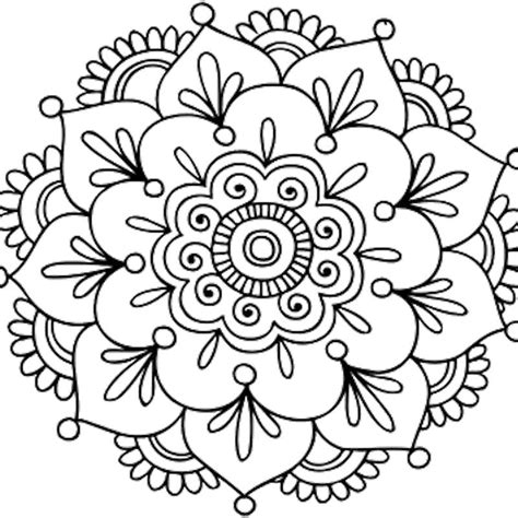Flower easy cute mandala coloring pages. Simple Mandala Flower (With images) | Mandala coloring ...
