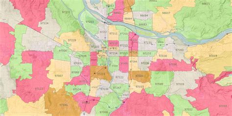Portland Or Zip Code Map Map Encdarts