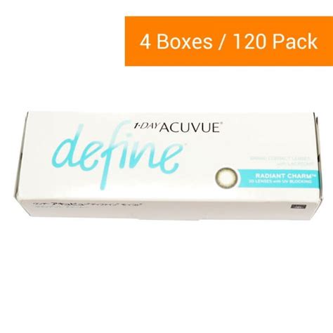 1 Day Acuvue Define Radiant Charm 4 Boxes 120 Pack Dailycons Uk