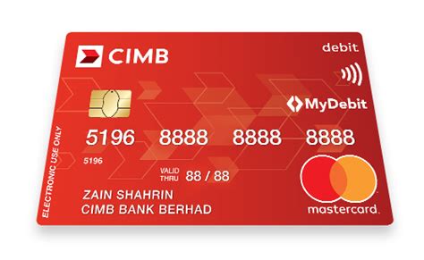 Bank or moneypass atm to withdraw money from your debit card account or get the fund balance. CIMB Debit MasterCard | Debit MasterCard | CIMB