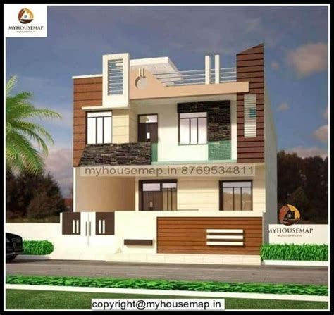 First Floor House Elevation Designs With Double Story And Parking
