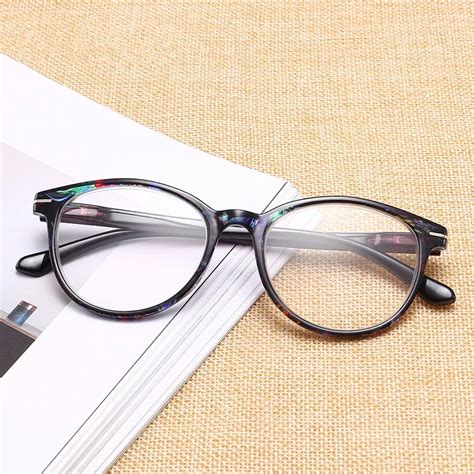 retro round frame reading glasses unisex high definition resin presbyopia glasses super light