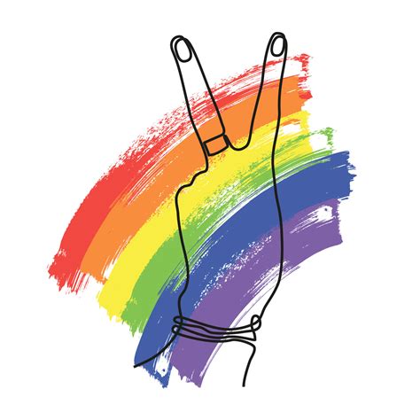 Hand Draw Lgbt Pride Flag In Vector Format Rainbow Flag With Word