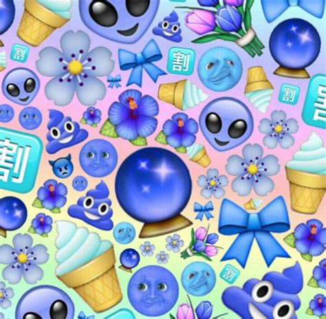 Blue Lightdark Emoji Edit Edits Pinterest Emoji Wallpaper And