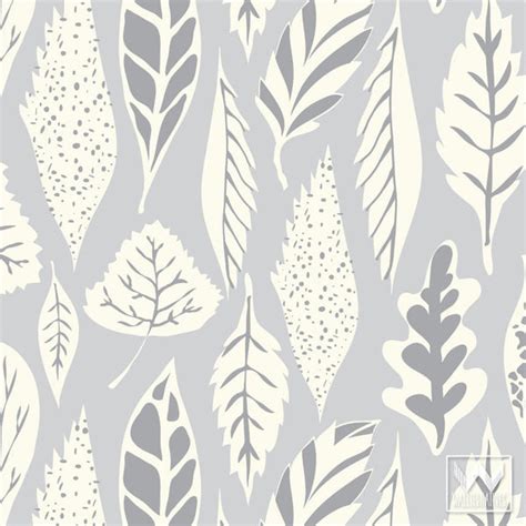 Modern Leaves Pattern On Removable Wallpaper From Bonnie