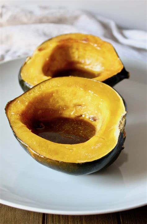 Baked Acorn Squash With Butter And Brown Sugar The Hungry Bluebird