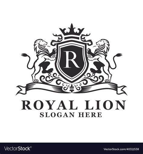 Royal Lion Logo Royalty Free Vector Image Vectorstock