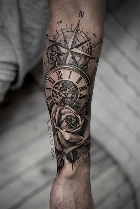 Clock Face Tattoo Clock Tattoo Sleeve Clock And Rose Tattoo Rose